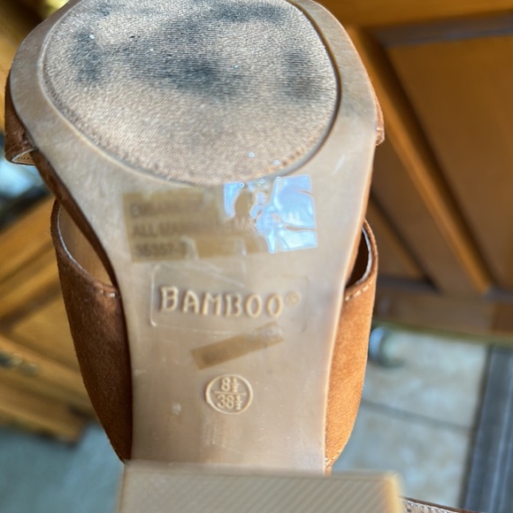 BAMBOO Faux Suede Heels - Picture 6 of 8